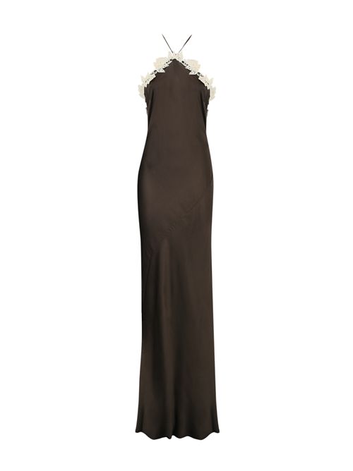 Abito lungo in raso con scollo sul retro Patrizia Pepe | 2A2901 A586B825